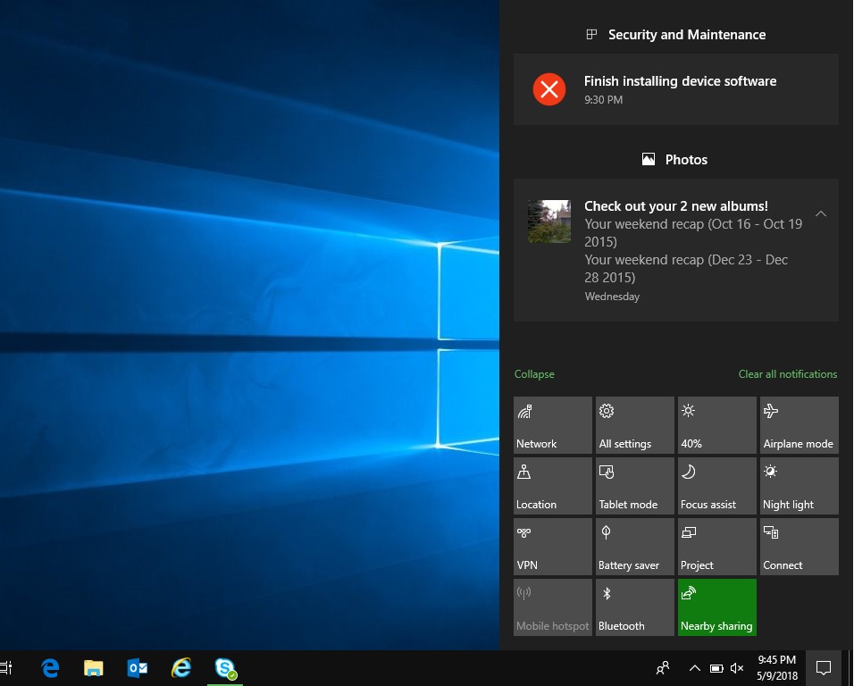 windows defender notification icon とは background