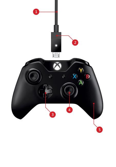 microsoft xbox one wired pc controller