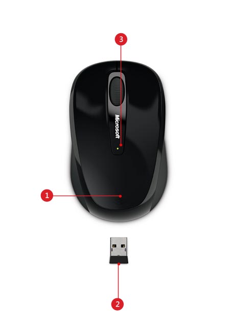microsoft wireless mouse 3500 battery indicator