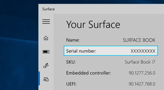 microsoft surface serial number lookup specs